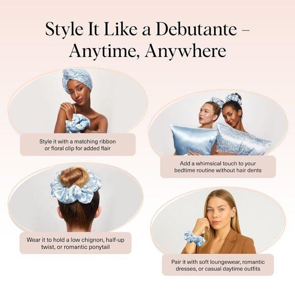 Satin Scrunchies No Tugging No Snag Cute Hair Accessories for Women Girls main image 7